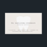 Visite Carte de rendez-vous pour dentiste beige clair<br><div class="desc">Le rendez-vous/carte de visite minimaliste et épuré de ce dentiste présente vos textes en lettres noires avec des dents blanches sur un arrière - plan beige clair. Modifiez la couleur de l'arrière - plan et personnalisez-la selon vos besoins. Vous pouvez trouver des produits correspondants dans mon magasin.</div>