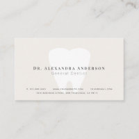 Carte de rendez-vous pour dentiste beige clair