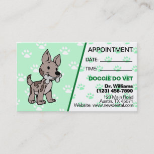 Visite Carte de rendez-vous pour toilettage de chien