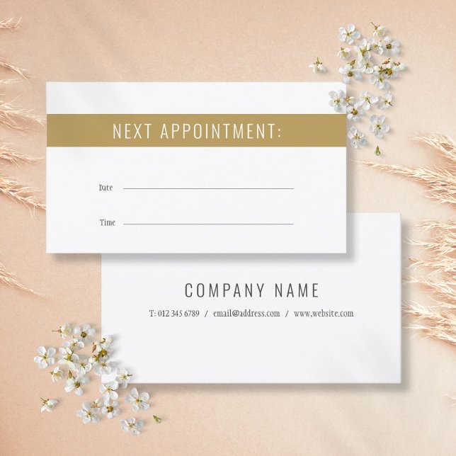 Visite Carte de rendez-vous professionnelle chic moderne (Chic Modern Professional Appointment Card)