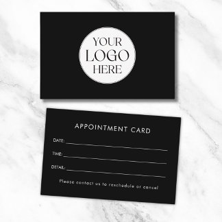 Visite Carte de rendez-vous simple avec logo d'entreprise