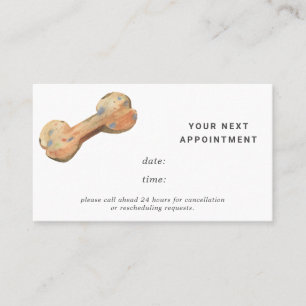 Visite Carte de rendez-vous tampon os de toiletteur