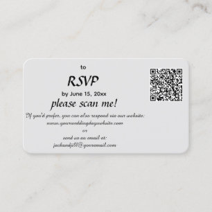 Visite Carte de réponse RSVP du code QR modifié