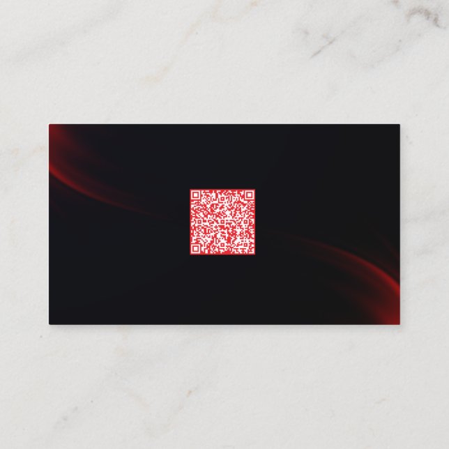 Visite Carte de réseau QR Code Professionnel Sombre Éléga (Dos)