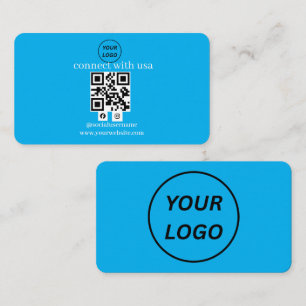 Visite Carte de Réseautage Sociale QR Code avec Logo Pers