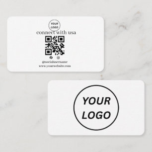 Visite Carte de Réseautage Sociale QR Code avec Logo Pers
