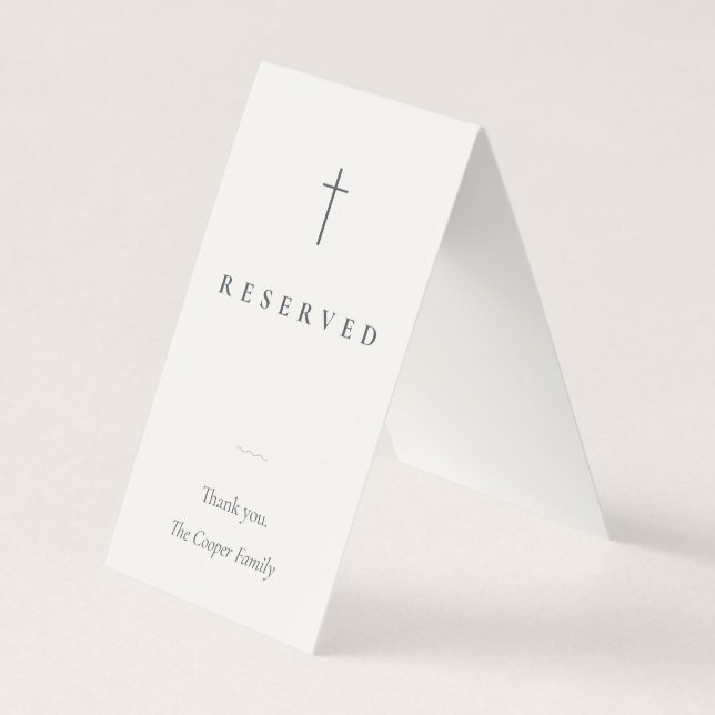 Visite Carte de réservation de place de culte religieuse  (Devant)