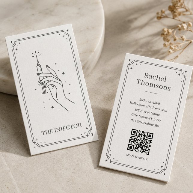 Visite Carte de réservation Injecteur Noir Tarot Céleste (Créateur téléchargé)
