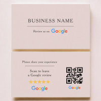Carte de révision Google QR Code Rose pour Spa et