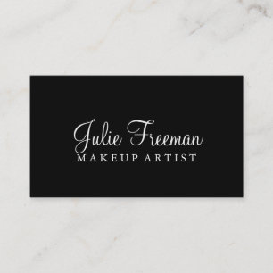 Visite Carte de salon d'artiste de maquillage noir et bla