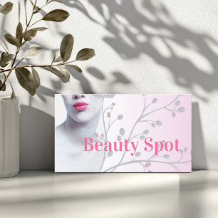 Visite Carte de salon de beauté pour femme légère simple
