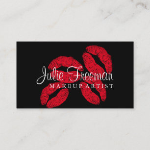Visite Carte de salon de l'artiste maquilleuse Hot Red Li