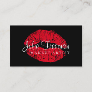 Visite Carte de salon pour artiste de maquillage à lèvres