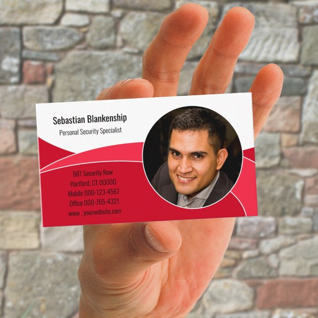 Visite Carte de sécurité professionnelle avec photo perso (Créateur téléchargé)