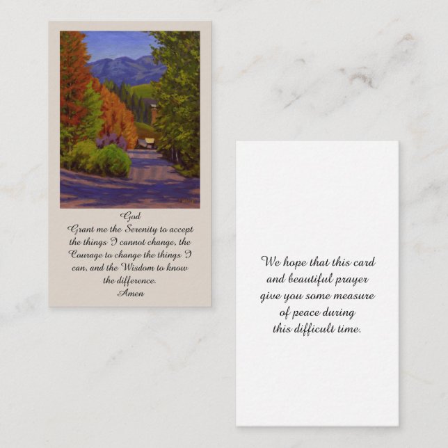 Visite Carte de service funéraire commémoratif élégant (Devant / Derrière)
