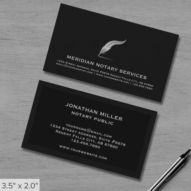 Visite Carte de service public notaire élégante (Créateur téléchargé)