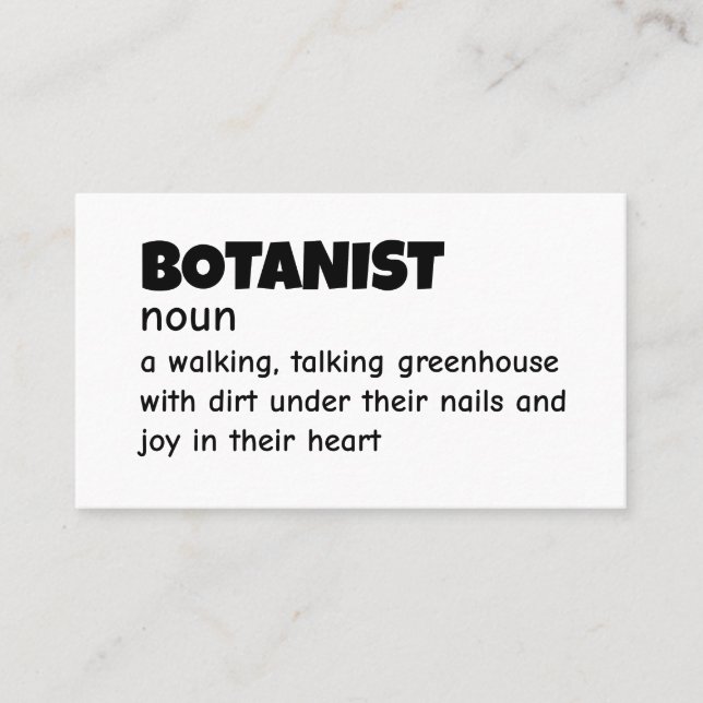 Visite Carte de signification du botaniste hilarant (Devant)