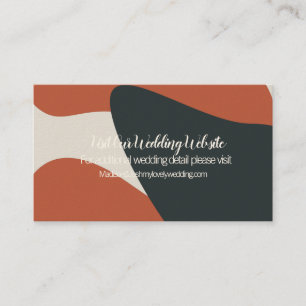 Visite Carte de site de mariage en terre cuite organique 