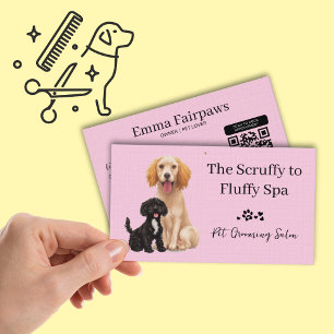 Visite Carte de soin de salon de toilettage pour animaux 