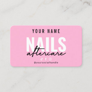 Visite  Carte de soins postérieurs aux ongles roses
