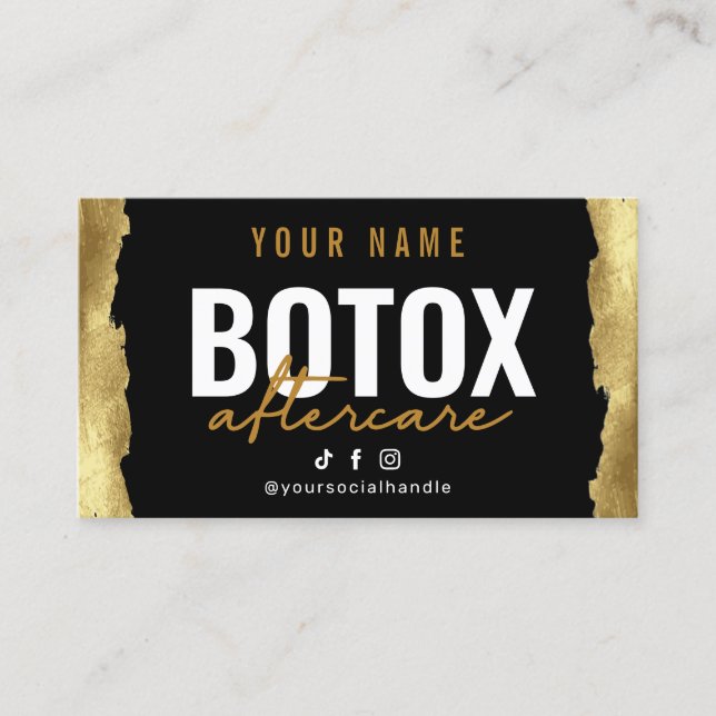 Visite Carte de soins postérieurs Botox Gold Luxury (Devant)