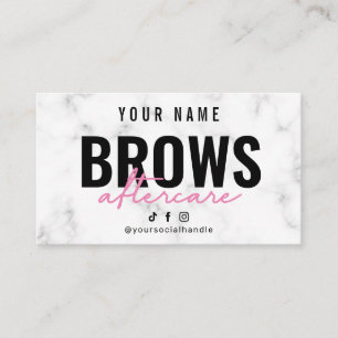 Visite Carte de soins postérieurs Marble Pink Brows