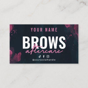 Visite Carte de soins postérieurs Purple Pink Brows