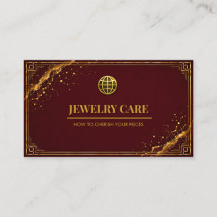 Visite Carte de soins pour bijoux en or de luxe Bourgogne