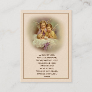 Visite Carte de souvenir de baptême de bébé Ange Saint