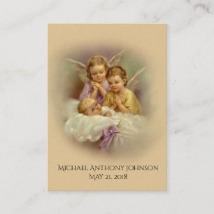 Visite Carte de souvenir de baptême de bébé catholique