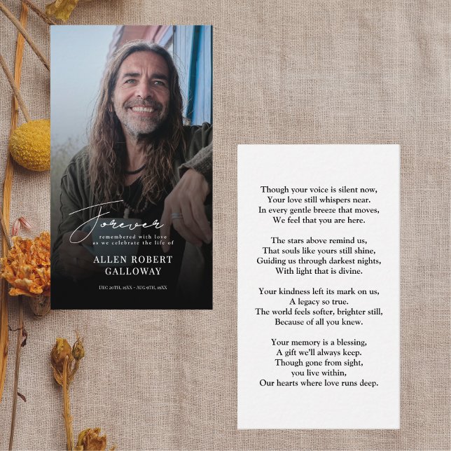 Visite Carte de souvenir de la photo de script élégant et (Créateur téléchargé)