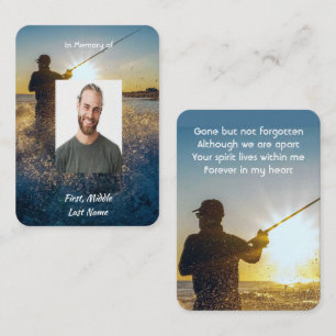Visite Carte de souvenir de poche pour pêcheur à la mouch