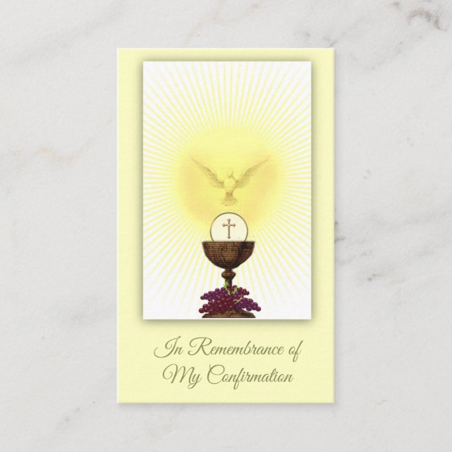 Visite Carte de souvenir du sacrement de la confirmation (Devant)