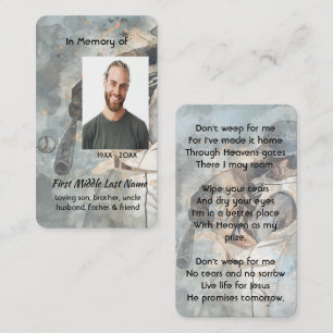 Visite Carte de souvenir mémorial chrétien Baseball Sport