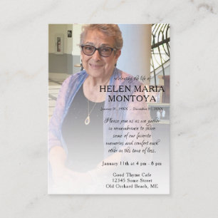 Visite carte de souvenir photo du côté gauche