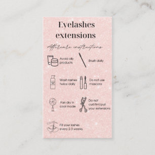 Visite Carte de suivi Eyelash extensions
