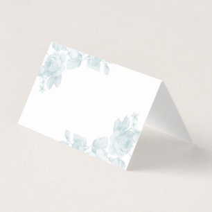 Visite Carte de table vierge à motif floral rose vintage