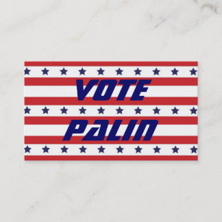 Visite Carte de taille d'affaires de Palin de vote