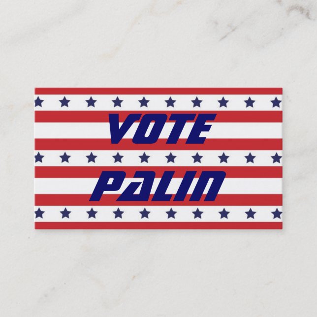 Visite Carte de taille d'affaires de Palin de vote (Devant)