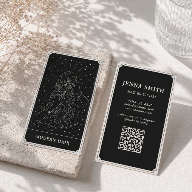 Visite Carte de Tarot Céleste Coiffure Mains Beauté  (Créateur téléchargé)