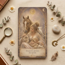 Carte de Tarot Femme Céleste Soleil Lune Garde d'A