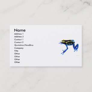 Visite Carte de teinture de profil de grenouille de
