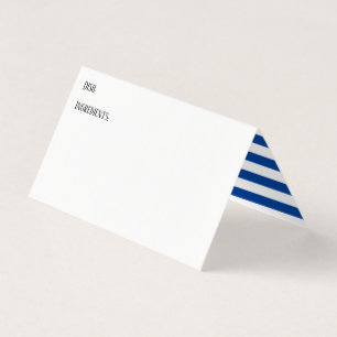 Visite Carte de tente Potluck Plat Recette, Bleu Blancs