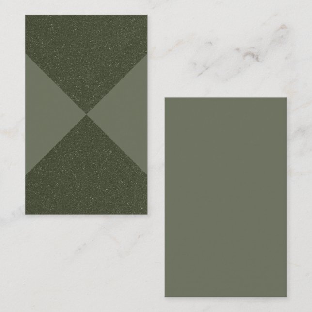 Visite Carte de texture croisée verte Moss moderne person (Devant / Derrière)