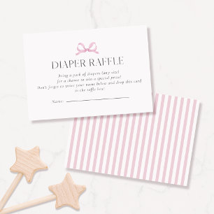 Visite Carte de tirage au sort de couche préppy rose