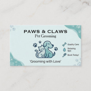 Visite Carte de toilettage pour animaux de compagnie mign