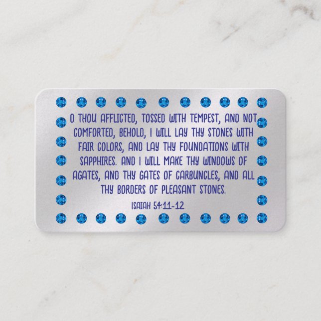 Visite Carte de traçage Gospel (Devant)