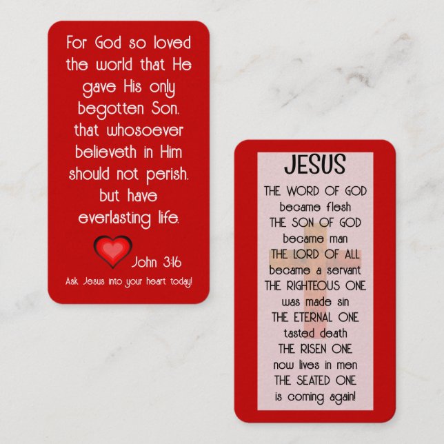 Visite Carte de traçage Gospel (Devant / Derrière)
