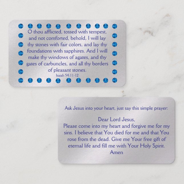 Visite Carte de traçage Gospel (Devant / Derrière)