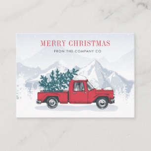 Visite Carte de vacances pour camion rouge Noël d'entrepr